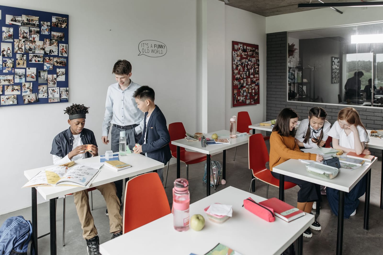 Solar panels on a UK school rooftop